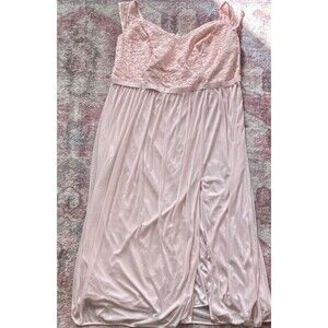 DB Studio Petal Pink Lace Cap Sleeve Bridesmaid Dress Size 22 Plus